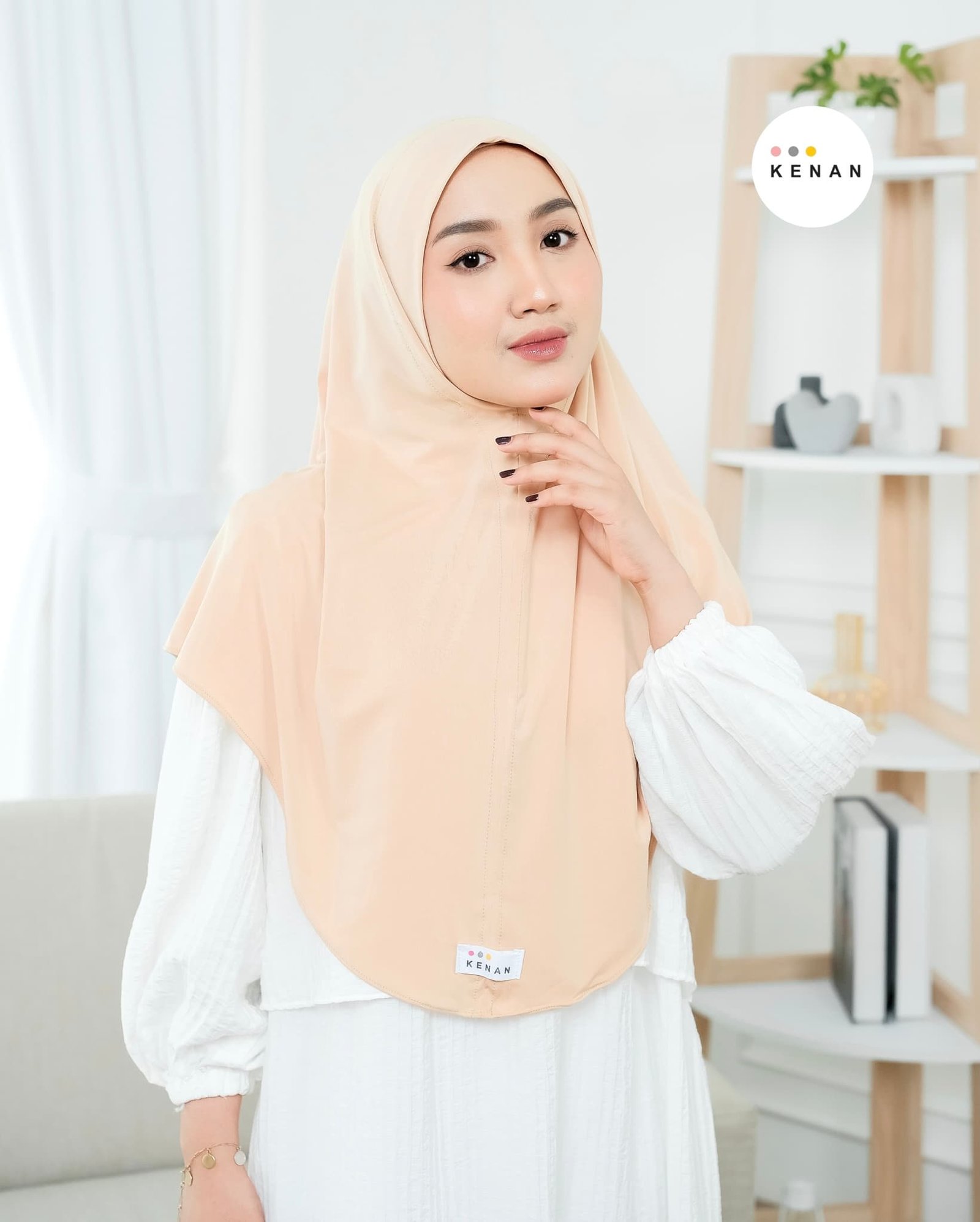 KENAN - Daily Pastel Instan (Bergo Non-ped) Size L