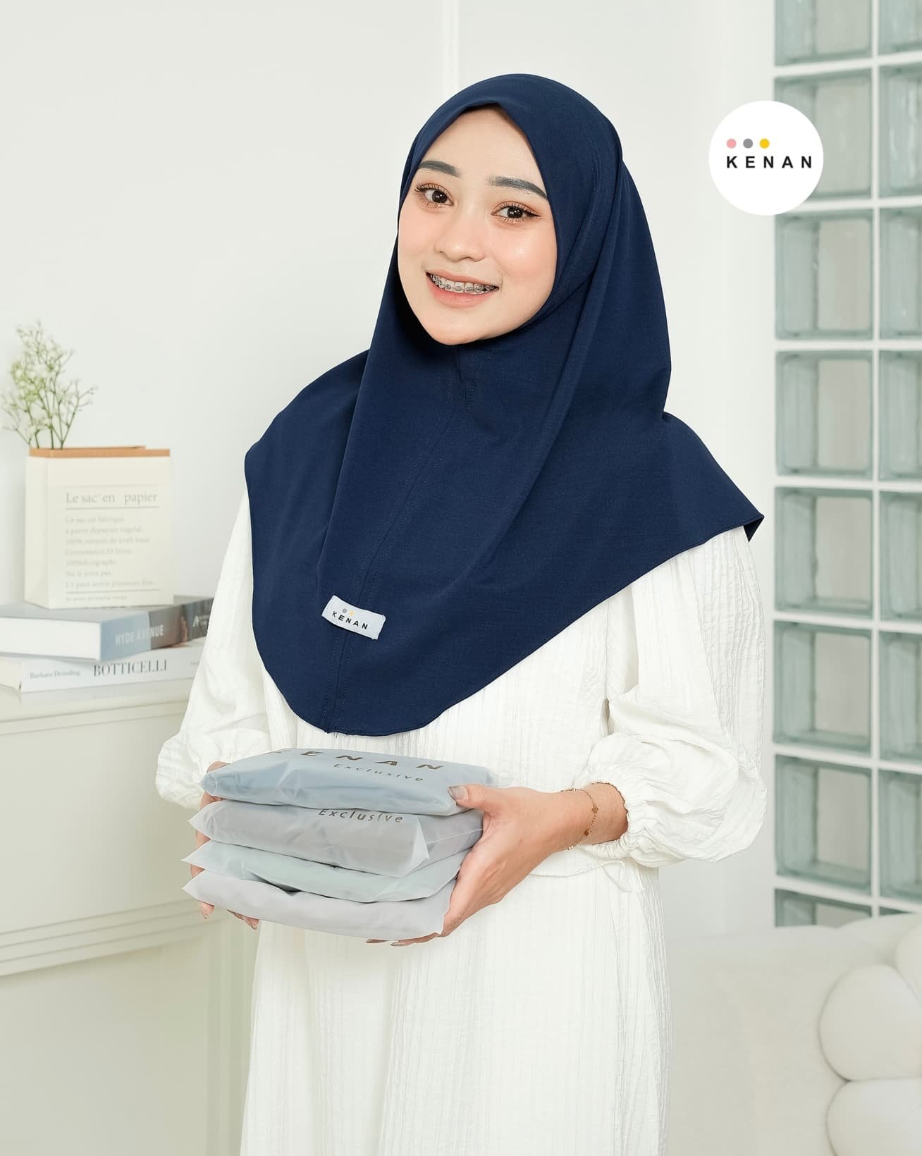 KENAN - Cedar Instan (Bergo Non-ped FREE POUCH)