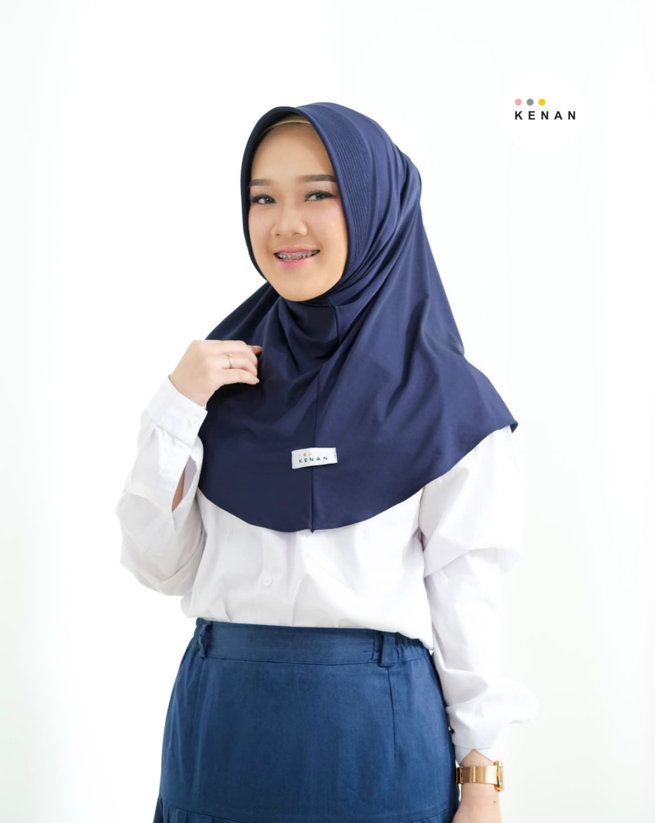 KENAN - Daily School Instan (Bergo Ped) Size M
