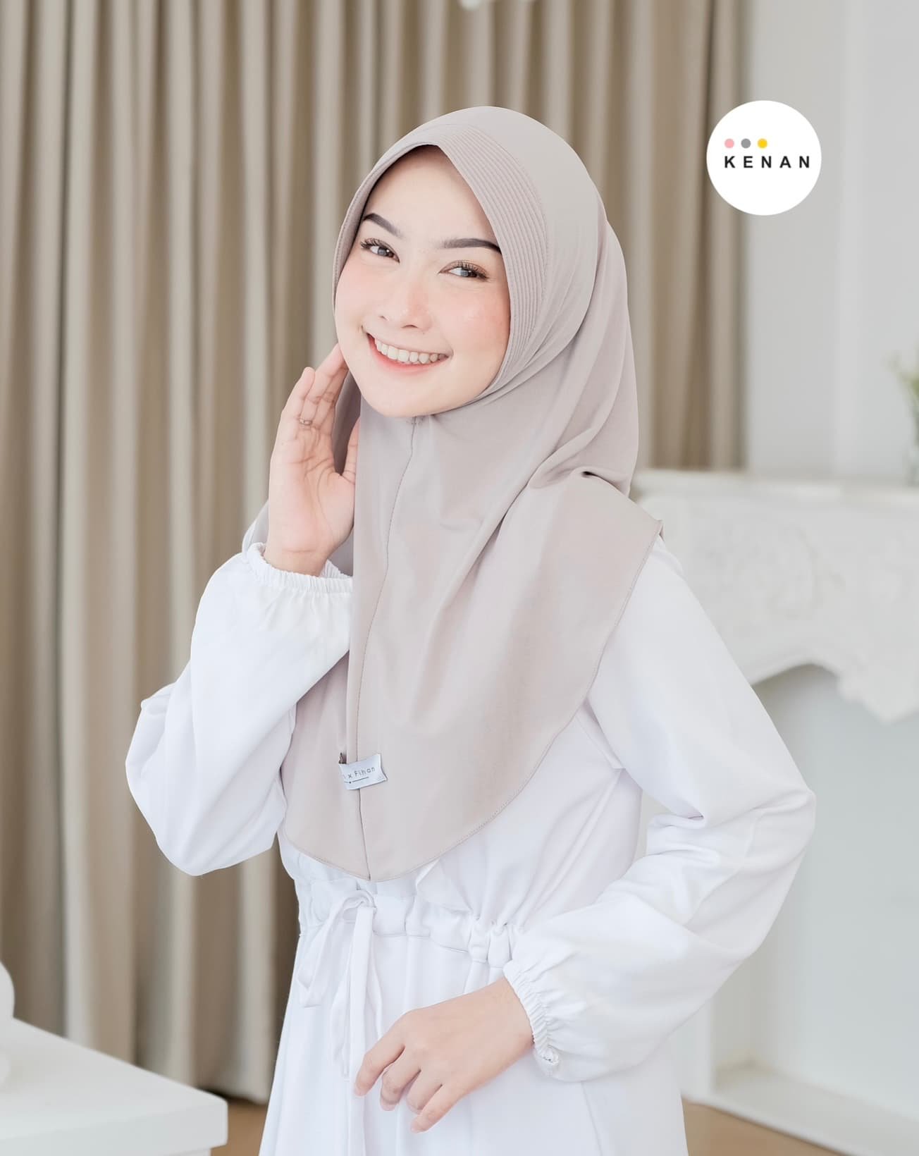 KENAN - Daily Flowly Instan (Bergo Ped FREE Pouch) Size M
